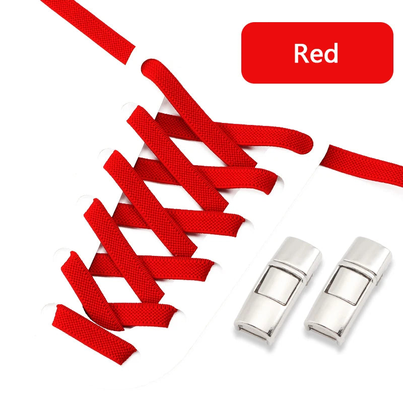Schnell & bequem: Elastische 8mm Press Lock Sneakerschnürsenkel ohne Binden