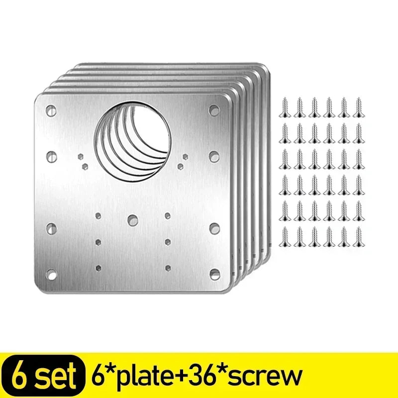 Edelstahl Reparaturplatten Set für Schranktürscharniere Möbel Kleiderschrank
