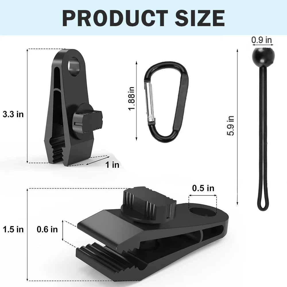 5 oder 40 Stück Zeltclips Plane-Seil-Clips Markisen Klemmen Camping