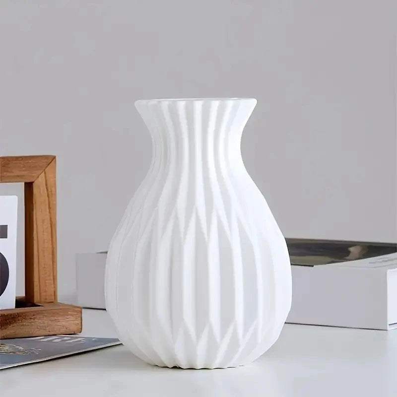 Nordische dekorative Blumenvase Kunststoff Imitat Keramik Wohnzimmerdeko