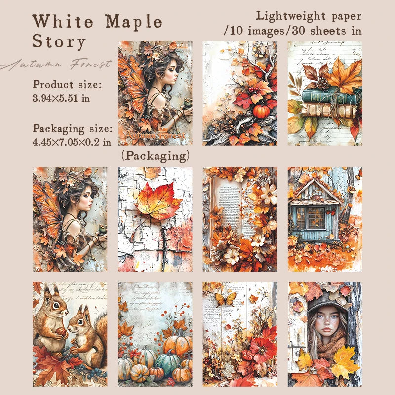 JIANQI 30 Blatt kreatives Sammelalbum mit Vintage Materialien