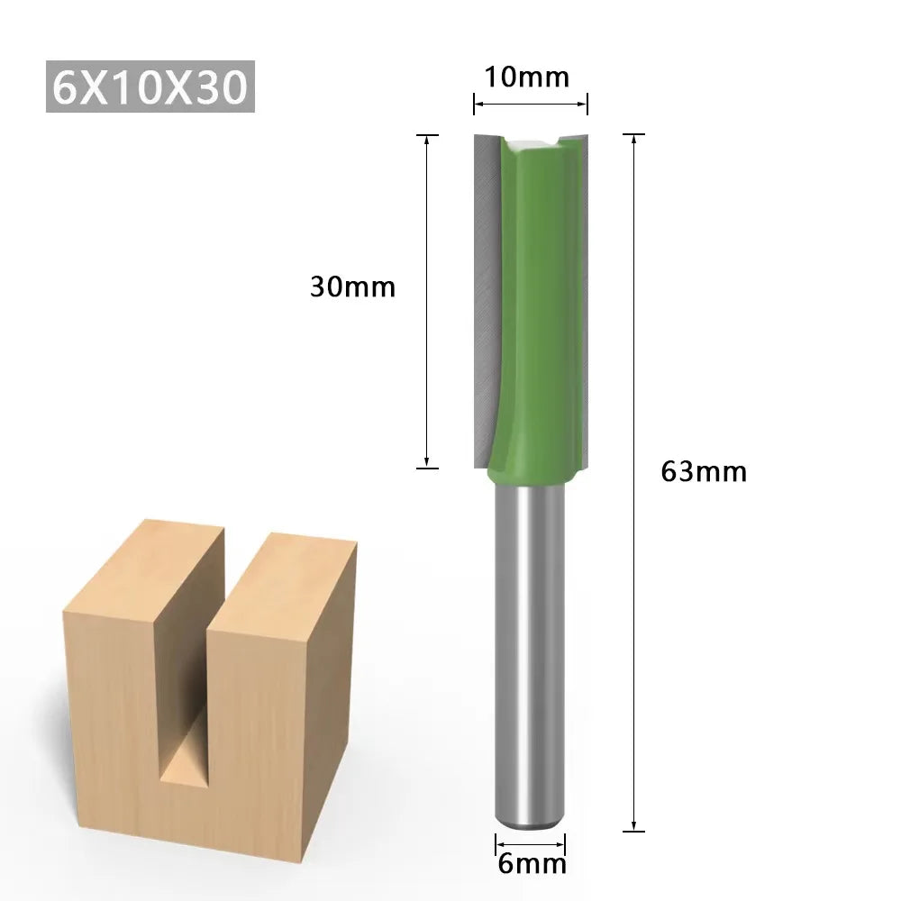 Doppel-Flöte Fräser mit 6mm Schaft für Holzbearbeitung vielseitig einsetzbar