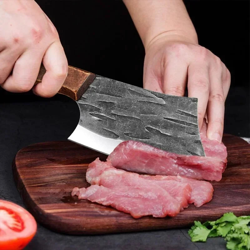 Handgefertigtes Edelstahl Küchenmesser Ausbeinmesser mit Holzgriff für präzises Schneiden