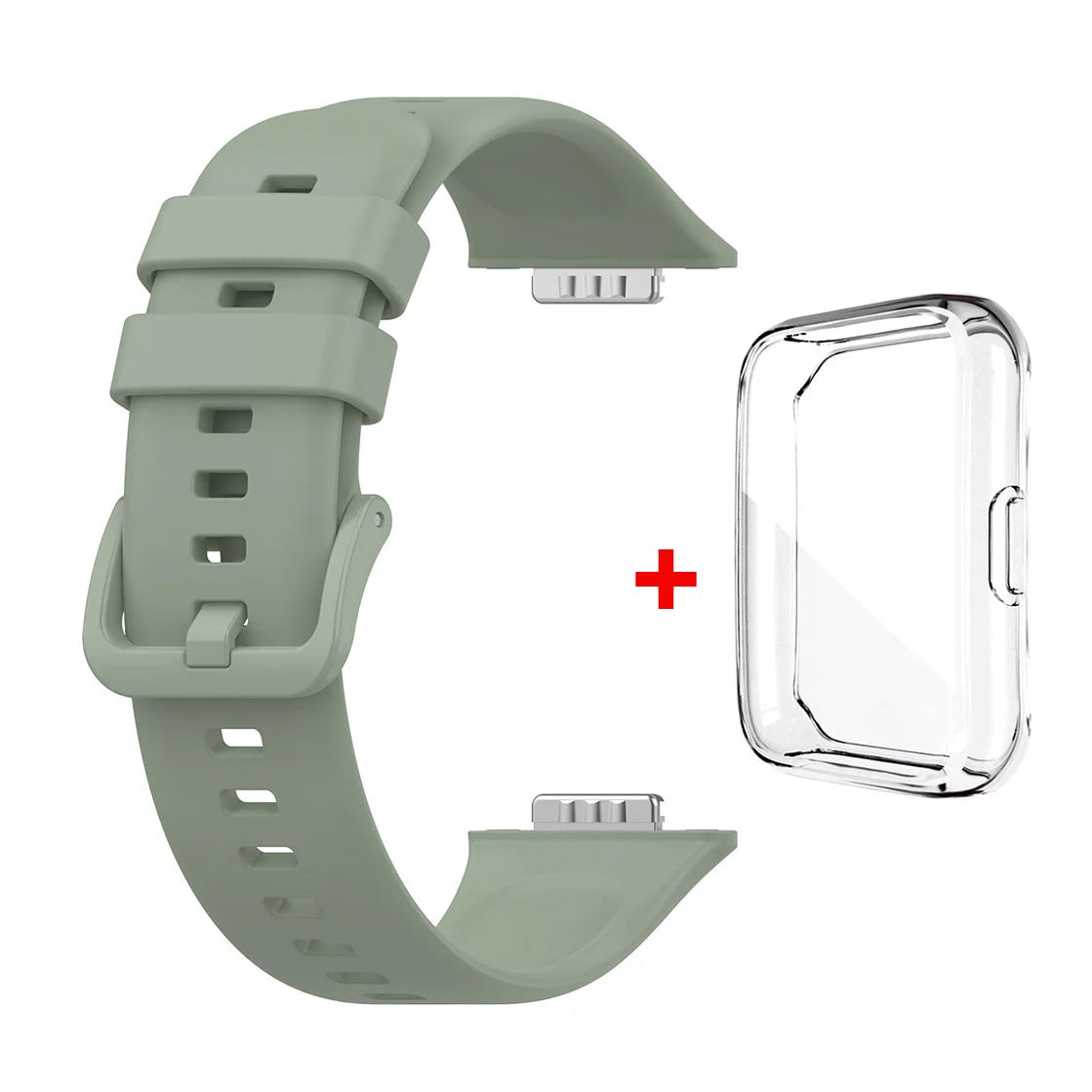 Flexibles Silikonarmband - transparente TPU-Hülle – Ersatz für Huawei Watch Fit 2