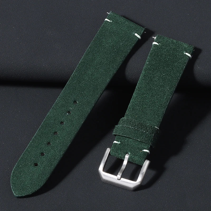 Weiches Wildleder Uhrenarmband 20 22mm für Smartwatch Klassik Uhr Damen Herren