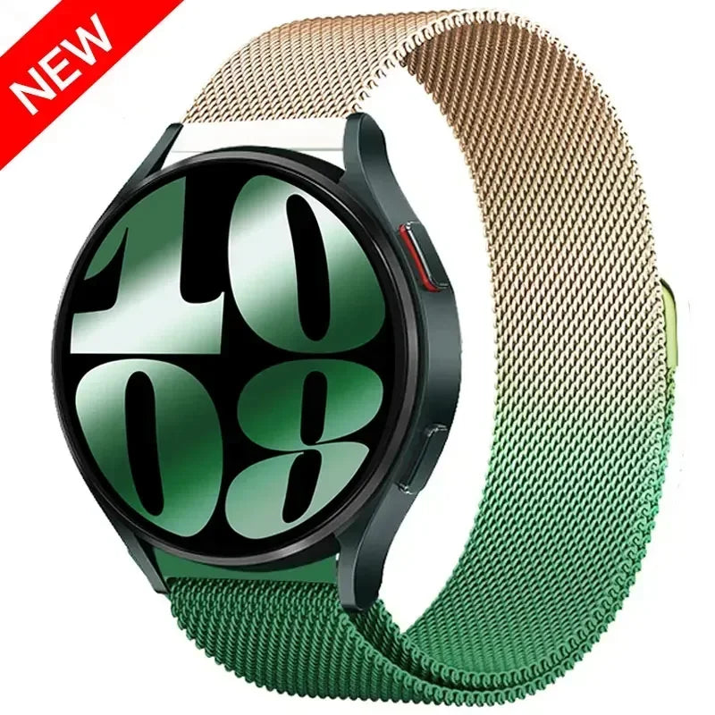 Elegantes 20/22mm Milanese Loop Magnetarmband aus Edelstahl – Unisex - Verstellbar