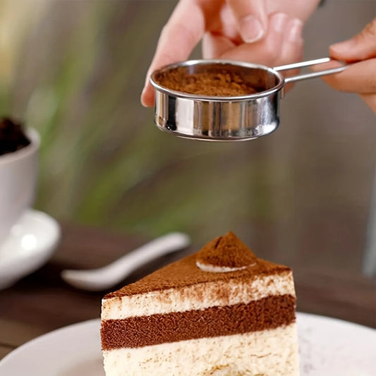 Feinmaschiges Mehlsieb aus Edelstahl für gleichmäßiges Backen und Bestäuben