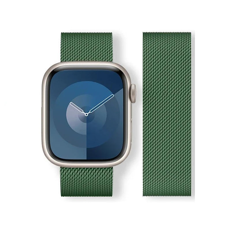 Edelstahl Mesh-Metallarmband mit Magnetverschluss für Smartwatches 38-49 mm
