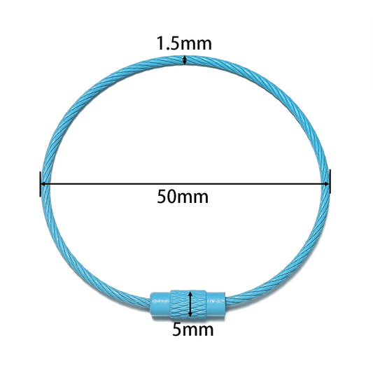 50mm 10er Set Eisen Schlüsselringe Bunte Schlüsselbund Ringe DIY