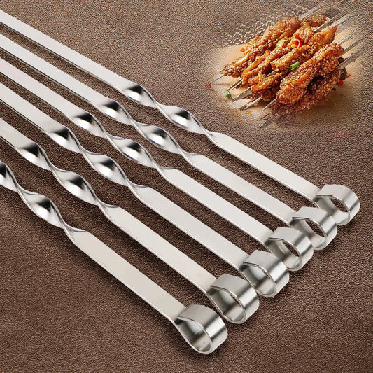 Robuste Edelstahl-Grillspieße, 6er Set – Perfekt für große Fleischstücke - BBQ