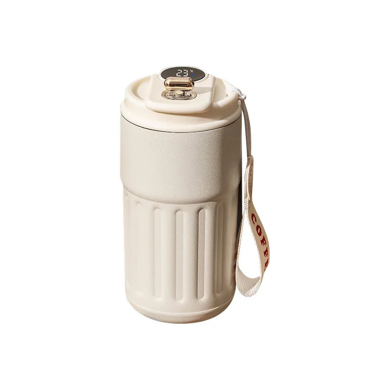 Smart Thermosflasche 450 ml Edelstahl 316 mit Temperaturanzeige - Sturzschutz