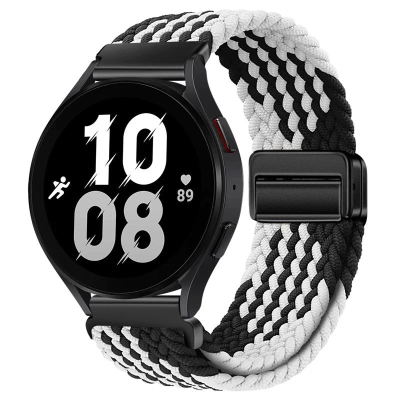 Magnetisches Nylonarmband 20/22mm für Smartwatches mit Schlaufenverschluss