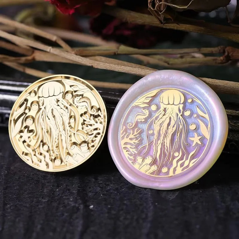 Sternenhimmel Lotus Rosenmuster Wachssiegel Stempel, Retro Stil