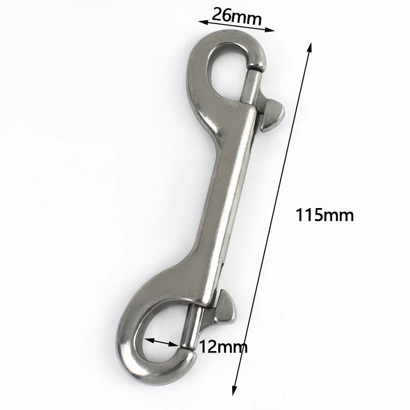 Robuster Edelstahl Karabinerhaken Doppelt für Leine, Tasche, Schlüssel 1-3 Stk.