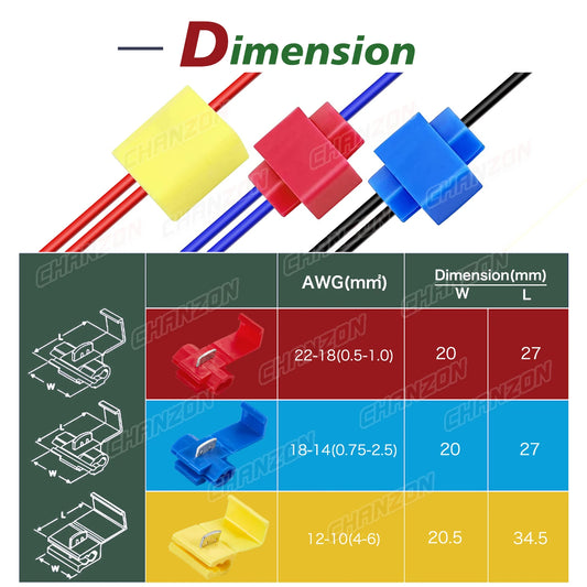 10/140pcs Schnellspleiß Drahtverbinder Kit 22-10 AWG