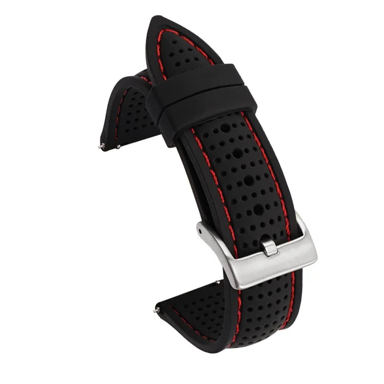 Weiches Silikon-Gummi-Uhrenarmband 20-24 mm, wasserdicht & atmungsaktiv