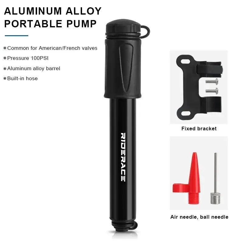 Tragbare Mini Fahrradpumpe Handluftpumpe für MTB Rennrad Ventile