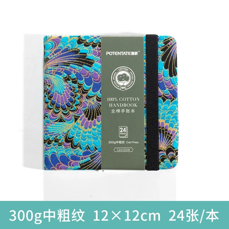 Kreatives Aquarellskizzenbuch 24 Blatt 300g Baumwolle, quadratisch 12x12 cm
