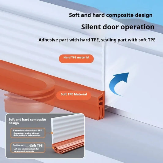 TPE Fensterdichtungsstreifen 2 oder 4 Meter Selbstklebend Winddicht
