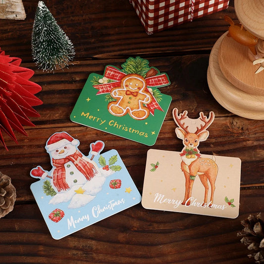 Festliche Faltkarten zum Frohen Weihnachtsfest und Neujahr