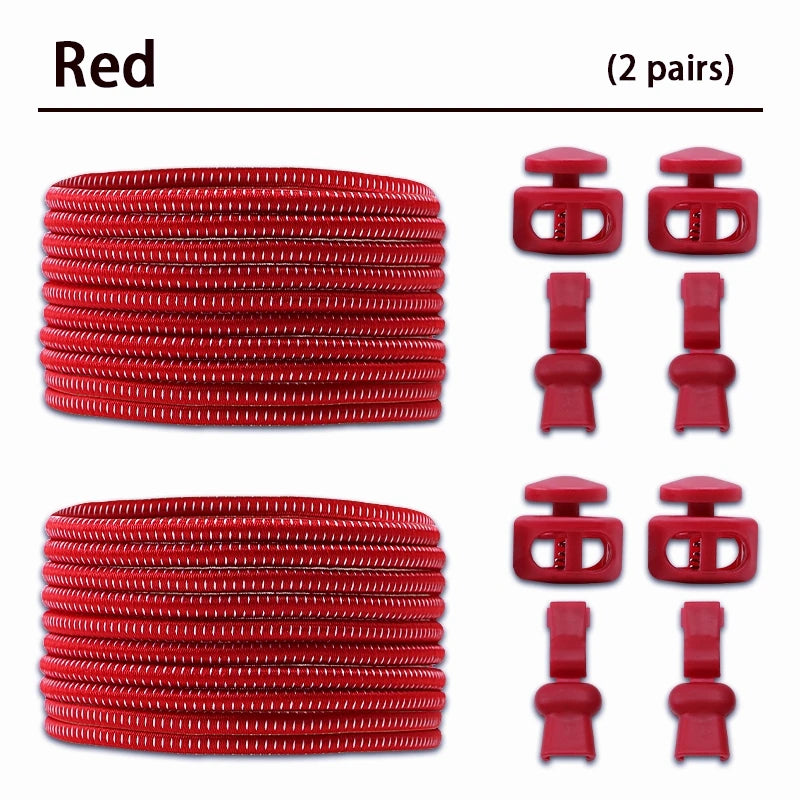 2 Paar Elastische Schnürsenkel Rund 100cm Ohne Binden Komfortabler Halt