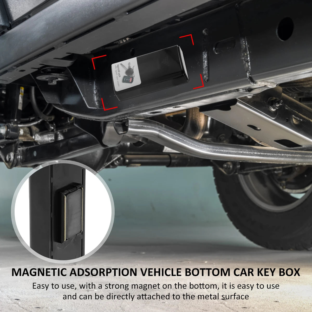 Magnetischer Schlüsselhalter schwarz – sicher, wasserdicht - rostfrei unter Auto