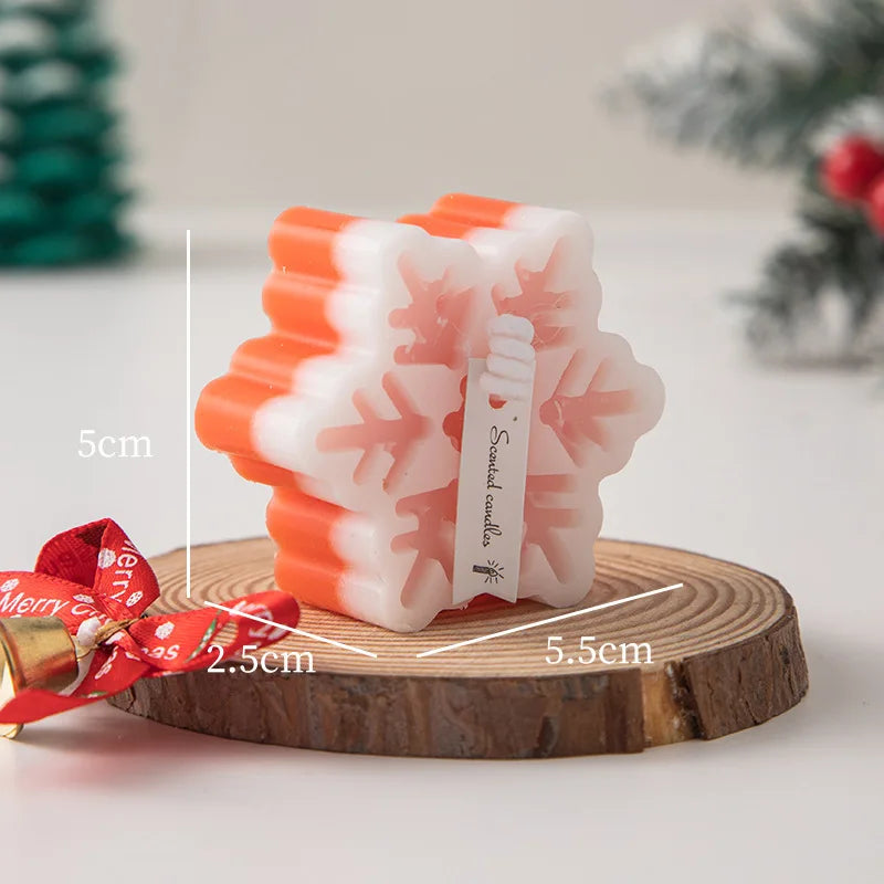 Weihnachts Schneeflocke Aromatherapie Kerze mit romantischer Atmosphäre