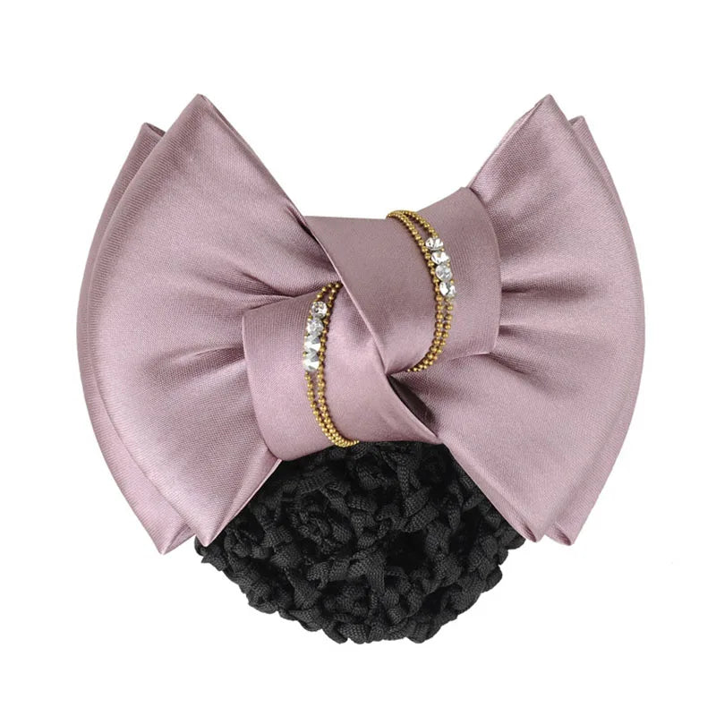 Elegante Satin Haarspange mit Netz für sicheren Halt – 11x9 cm Accessoire