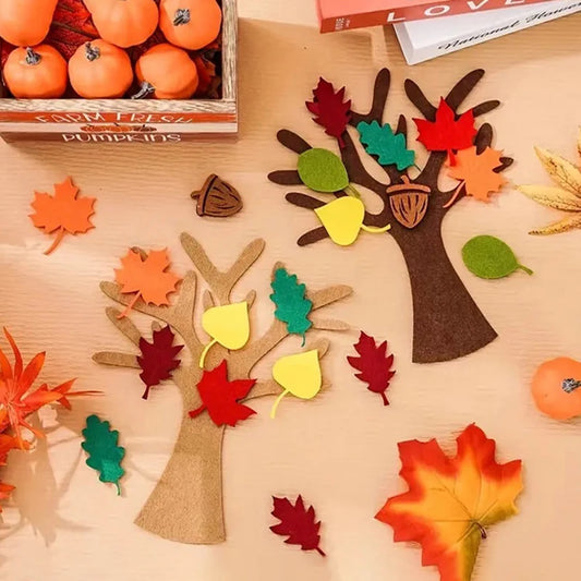 96-teiliges DIY Bastelset mit Filzbaum für Herbst- und Weihnachtsdekoration