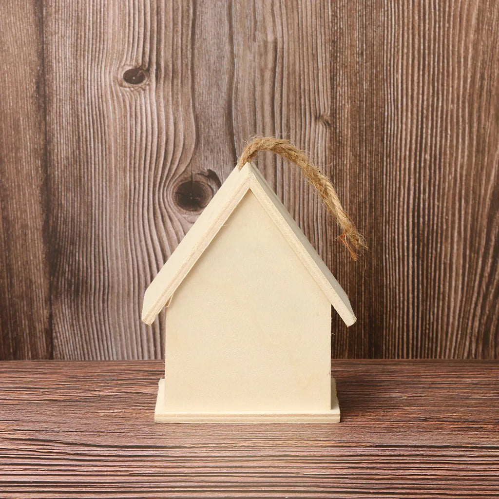 Holz Vogelkäfig für Garten - Mobiles Vogelhaus zum Aufhängen