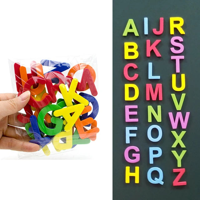 Spielerisch Lernen: 24-76 bunte magnetische EVA Buchstaben für Kids 3-6 Jahre