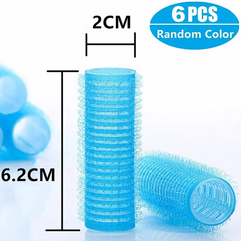 Hitzefreie Lockenwickler Set – 6 Stück selbstklebend für voluminöse Locken