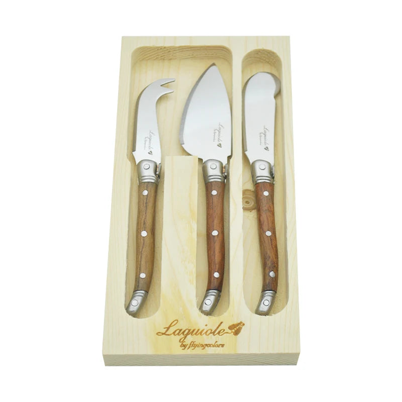 Butterverteiler Set Laguiole Stil Edelstahl Holzgriff Für Küchengebrauch