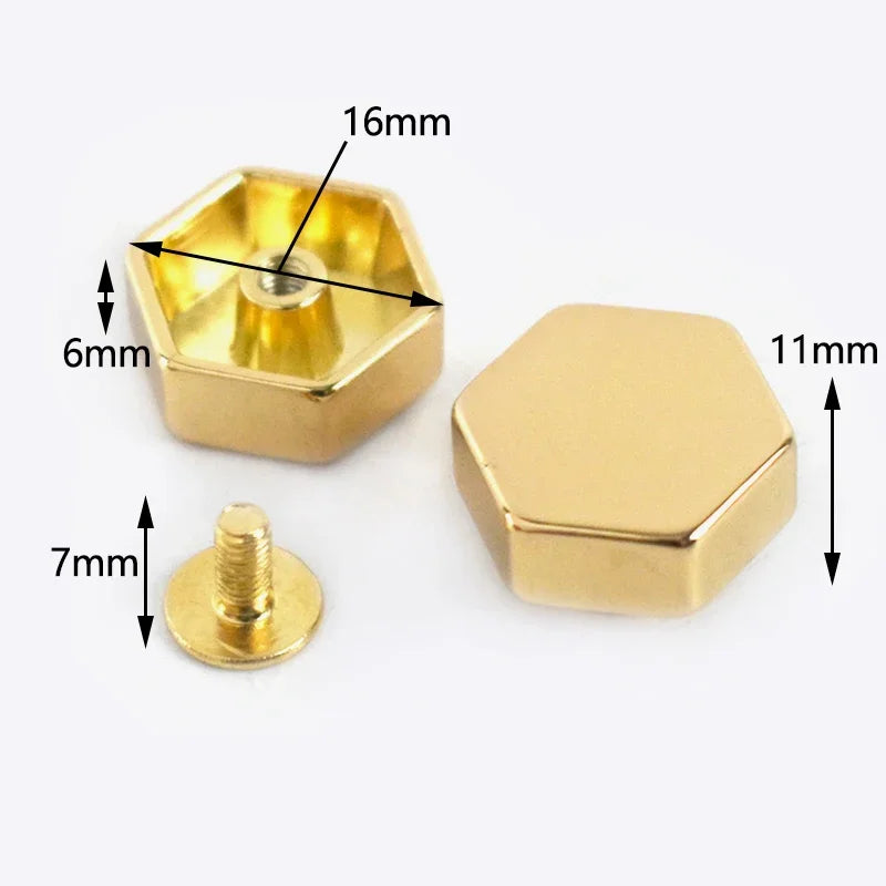 Metall Nieten Set Gold 10 20 30 Stück für Taschen DIY Lederhandwerk