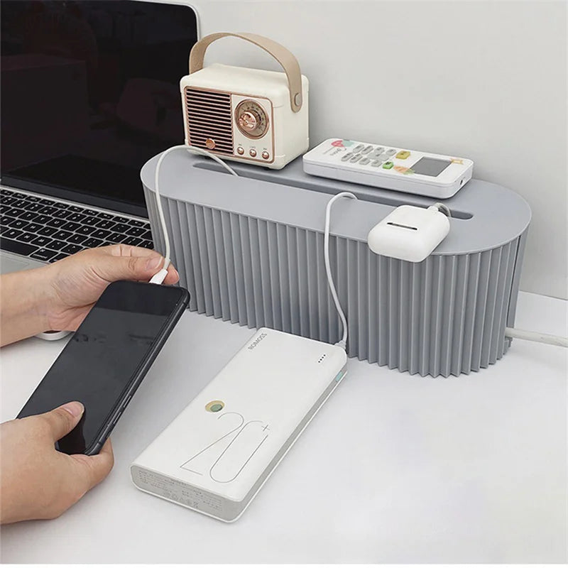 Effizient - kompakt: Kabel Organizer mit 7 Fächern, robustes PP, 30x13x11 cm