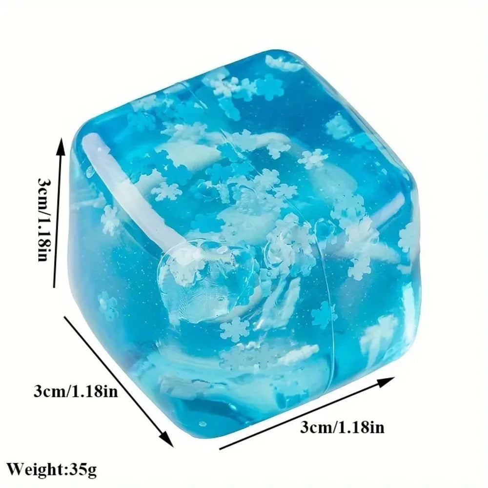 Stressabbau Spielzeug Schneeflocken Eiswürfel Soft Slow Rebound Ball