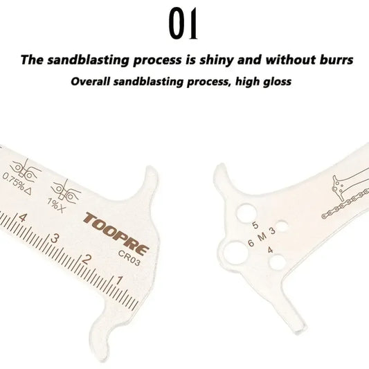 Edelstahl Fahrradketten Verschleißlehre - MTB - Rennrad Kettenprüfer Werkzeug