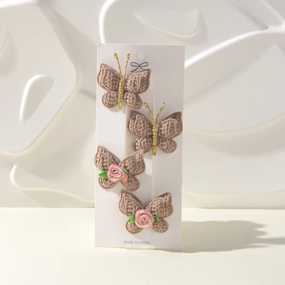 Handgefertigte Haarspangen für Mädchen – Woven Bow Clips