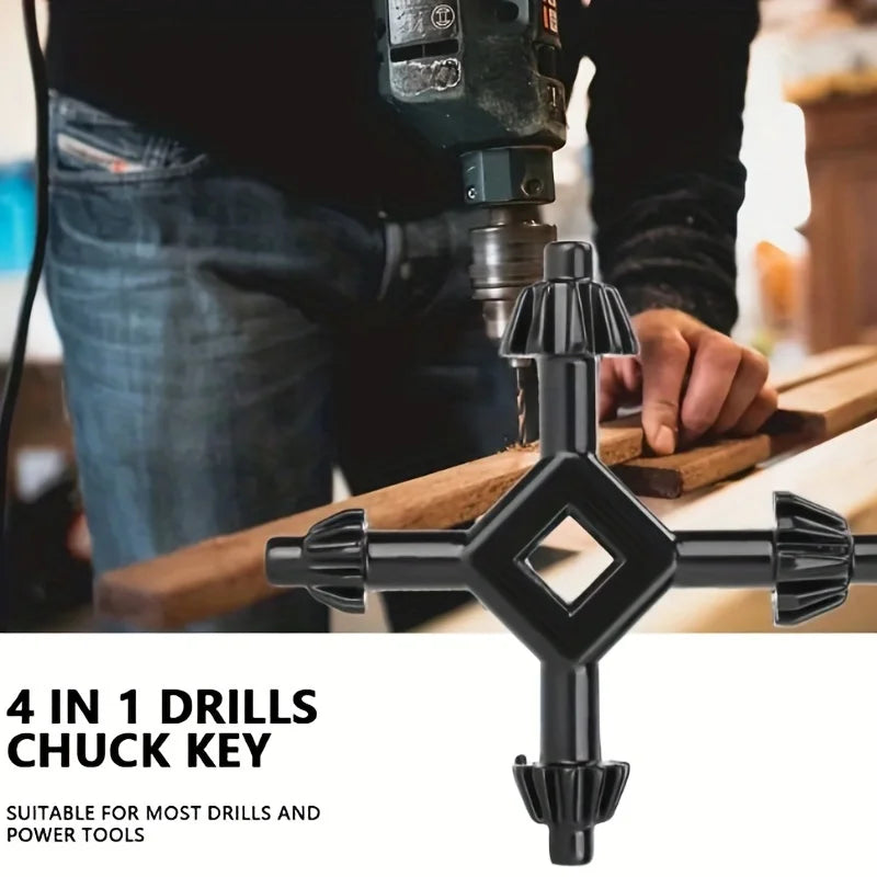 4-in-1 Mehrzweckschlüssel 6-16mm Bohrfutter – Kohlenstoffstahl Robuster Helfer