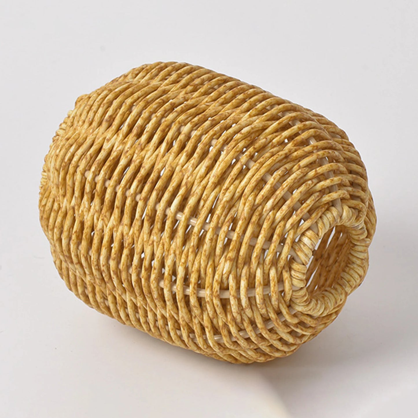 Handgewebte Kunststoff Vase Rattan Optik für kreative Blumenarrangements