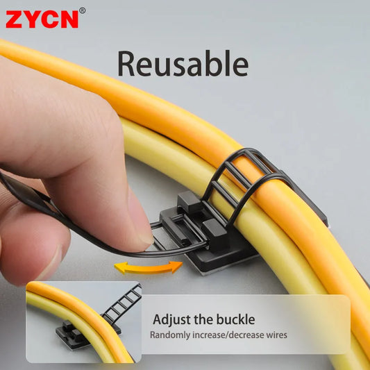 Kunststoff Kabelhalter mit Klebefläche 20/100 Stück für Kabelmanagement