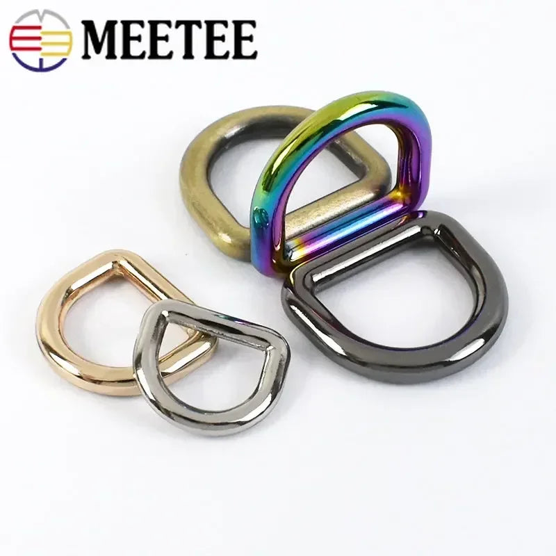 Metall O & D Ring Schnallen 10-38mm fuer Rucksack Guertel Halsband 5/10 Stk.