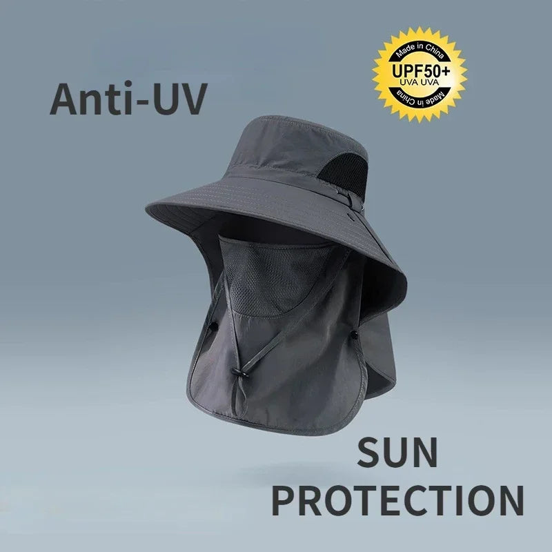 Unisex Sonnenhut mit UV-Schutz - Halsklappe – Leicht, robust, perfekt für Outdoor