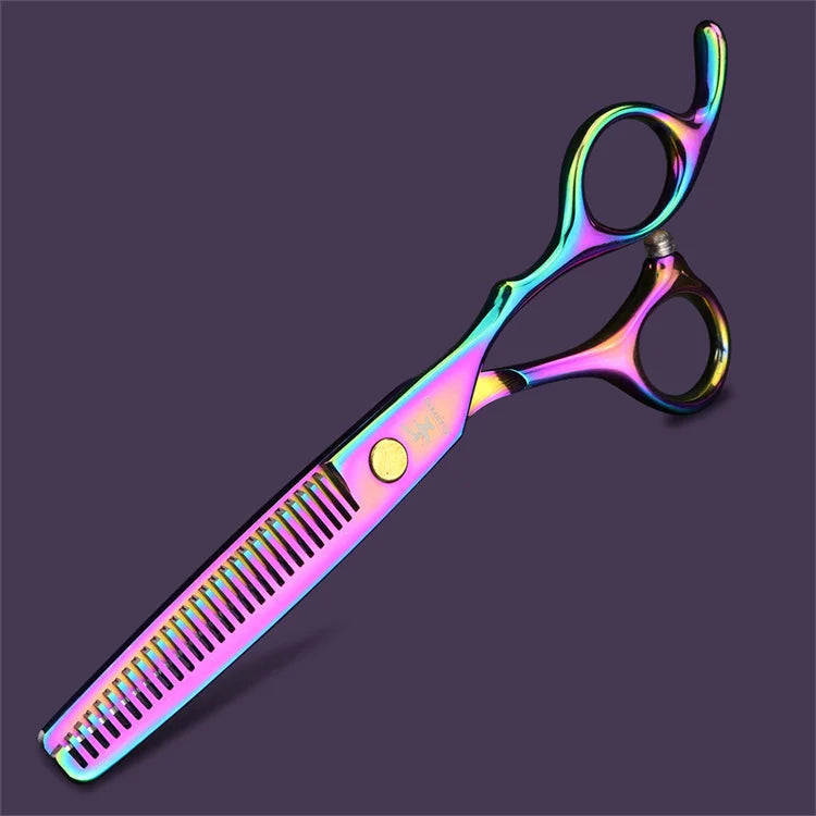 Professionelle Haarschneideschere aus Edelstahl mit schwarzer Goldbeschichtung für präzises Schneiden