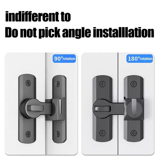 Robustes Aluminium-Schiebetürschloss 90°/180°, 1-5 Stück, sicher - flexibel
