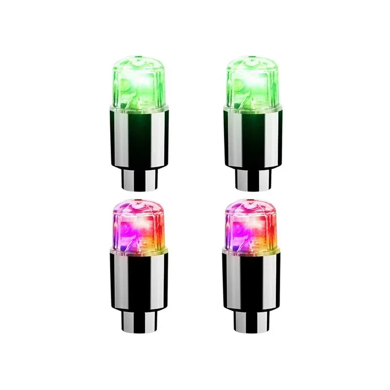LED Radlichter bunte Reifen Ventilkappen 2 4 8 Stück für Auto Motorrad
