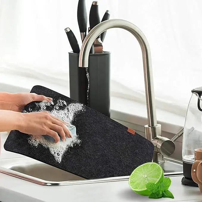Filz-Tischsets und Untersetzer mit Bestecktasche, hitzebeständig und waschbar