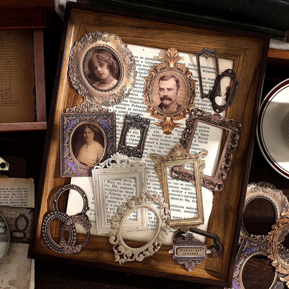 30er Pack Vintage Uhr Aufkleber – Nostalgie für Scrapbooking - DIY-Kunst