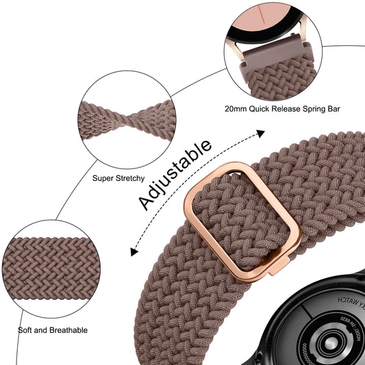 Elastisches Nylon-Sportarmband kompatibel mit Huawei Watch 42/46 mm unisex