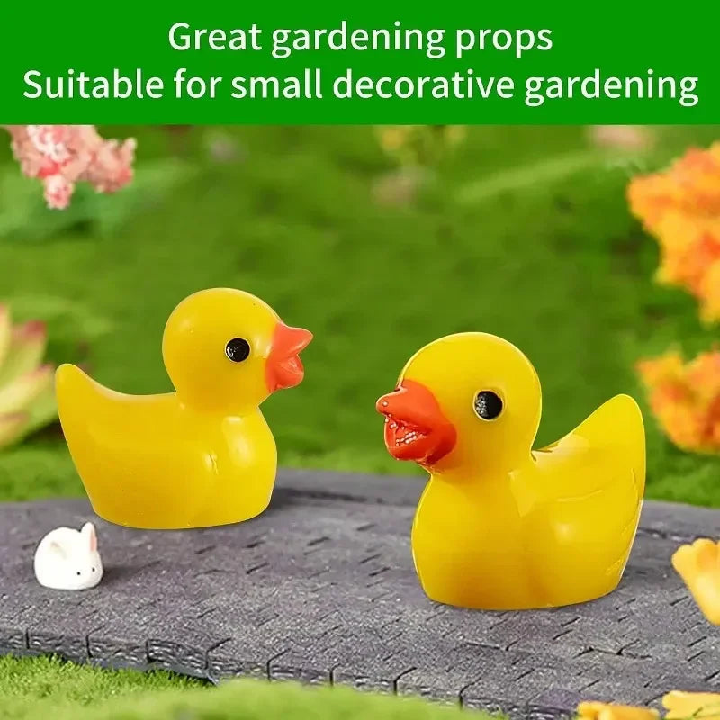 200 Mini-Harz-Enten in Gelb für Gartenhandwerk und Landschaftsgestaltung